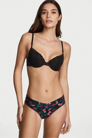 Victoria's Secret Sexy Illusions by Victorias Secret No Show String Knickers Zwart | 39705-FOQW