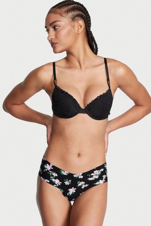 Victoria's Secret Sexy Illusions by Victorias Secret No Show Cheeky Knickers Zwart | 90823-KCWQ