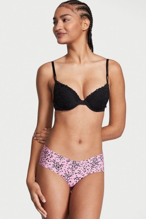 Victoria's Secret Sexy Illusions by Victorias Secret No Show Cheeky Knickers Zwart | 21058-PHBZ