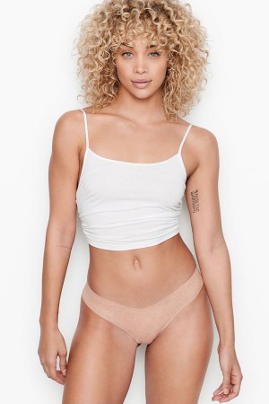 Victoria's Secret Sexy Illusions by Victorias Secret No Show String Knickers Almost Nude | 90365-RYZI