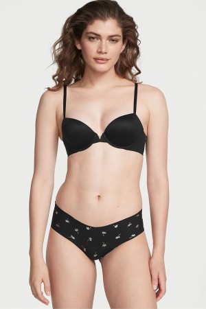 Victoria's Secret Sexy Illusions by Victorias Secret No Show Cheeky Knickers Zwart | 16780-NHAX