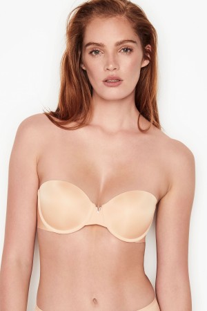 Victoria's Secret Sexy Illusions by Victorias Secret Smooth Multiway Strapless Push Up Bra Champagne Nude | 20948-HORX