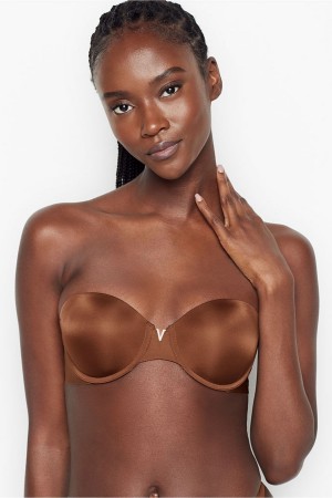 Victoria's Secret Sexy Illusions by Victorias Secret Smooth Multiway Strapless Push Up Bra Donkerbruin | 46829-USZV