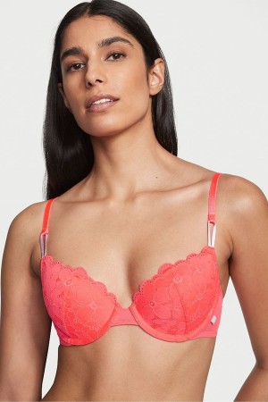 Victoria's Secret Sexy Tee Kanten Lightly Gevoerde T-Shirt Bra Koraal Oranje | 14698-KHOE