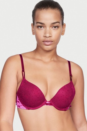 Victoria's Secret Sexy Tee Kanten Push Up Bra Rood | 83206-GZFE