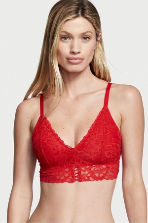 Victoria's Secret Sexy Tee Kanten Unlined Bralette Rood | 60251-MFLT