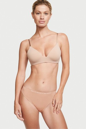 Victoria's Secret Smooth Bikini Knickers Sweet Praline Nude | 42769-VFQI