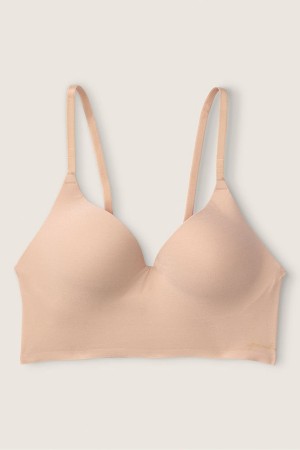 Victoria's Secret Smooth Non Wired Push Up Bralette Beige | 10976-EHBK