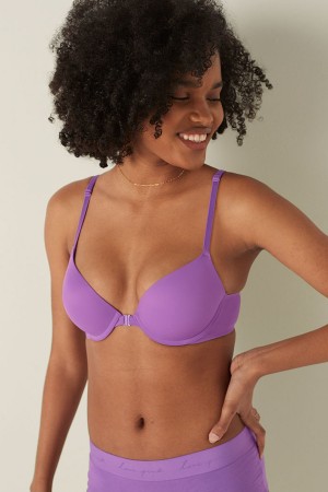 Victoria's Secret Smooth Push Up T-Shirt Bra Paars | 92137-TZMS