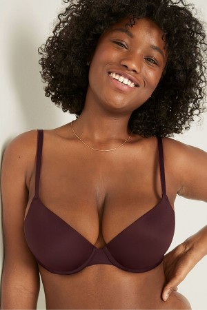 Victoria's Secret Smooth Push Up T-Shirt Bra Paars | 16423-OTDN