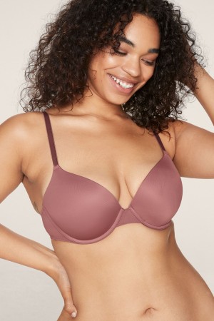 Victoria's Secret Smooth Push Up T-Shirt Bra Paars | 95672-KISM