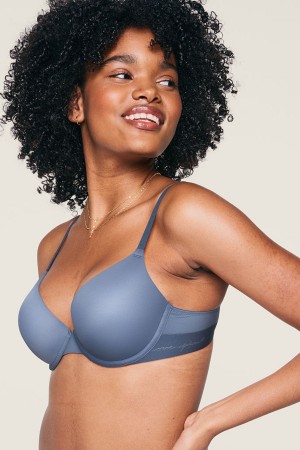 Victoria's Secret Smooth Push Up T-Shirt Bra Zwart | 36195-UZWP