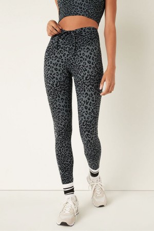 Victoria's Secret Soft Ultimate High Taille Ruched V Legging Donkergrijs Leopard | 29148-QSHR