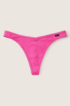 Victoria's Secret Stretch Katoenen Katoenen String Knickers Roze | 09472-MPKX