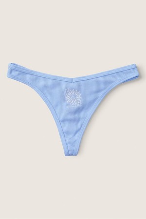 Victoria's Secret Stretch Katoenen Katoenen String Knickers Roze | 86253-QDXN