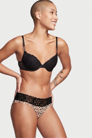 Victoria's Secret Stretch Katoenen Katoenen Kanten Taille Hipster Knickers Bruin | 97405-XCLQ