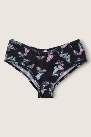 Victoria's Secret Stretch Katoenen Katoenen Cheeky Knickers Zwart | 18235-ZONI