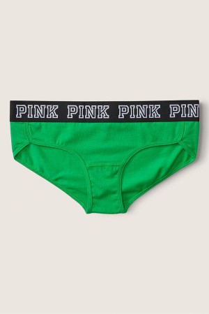 Victoria's Secret Stretch Katoenen Katoenen Logo Hipster Knickers Groen | 74263-VECJ