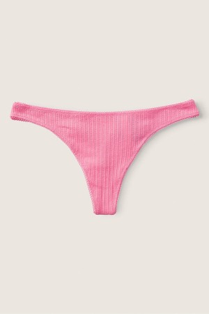 Victoria's Secret Stretch Katoenen Katoenen String Knickers Roze | 64029-VDKB