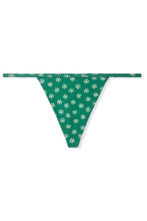 Victoria's Secret Stretch Katoenen Katoenen G String Knickers Groen | 83045-AYUC