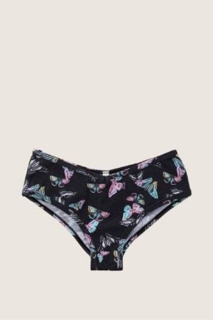 Victoria's Secret Stretch Katoenen Katoenen Cheeky Knickers Zwart | 96783-CWQJ