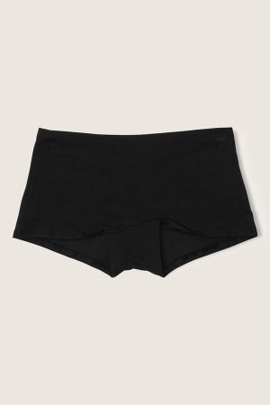 Victoria's Secret Stretch Katoenen Katoenen Boyshort Knicker Zwart | 97362-WXKR