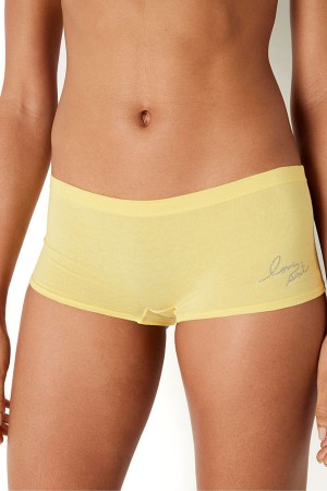 Victoria's Secret Stretch Katoenen Katoenen Boyshort Knicker Koffie | 07931-UBHP