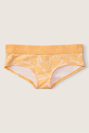 Victoria's Secret Stretch Katoenen Katoenen Logo Hipster Knickers Oranje | 67123-IAFC