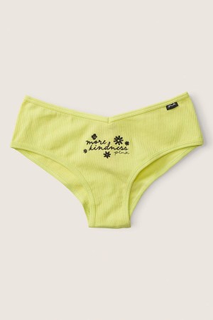 Victoria's Secret Stretch Katoenen Katoenen Cheeky Knickers Groen Geel | 81973-VHRF