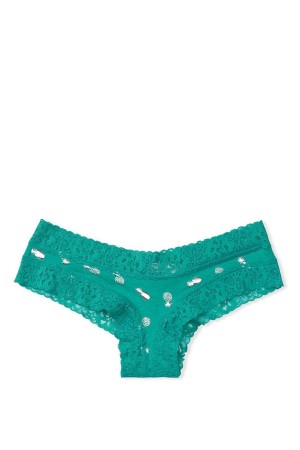 Victoria's Secret Stretch Katoenen LCE W CTN CHEEKY Aqua Daisy Dot | 60348-PLRE