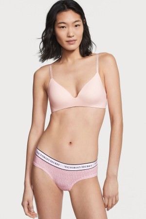 Victoria's Secret Stretch Katoenen Logo Knickers Blauw | 04519-GVCE