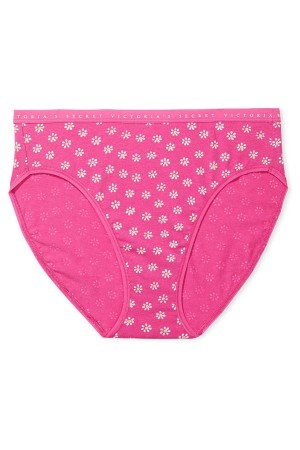 Victoria's Secret Stretch Katoenen Stretch Katoenen High Leg Brief Knickers Roze | 89635-ZHYR