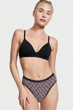 Victoria's Secret Stretch Katoenen Stretch Katoenen High Leg Brief Knickers Zwart | 07436-ASKP