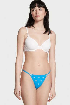 Victoria's Secret Stretch Katoenen Stretch Katoenen Knickers Blauw | 67231-WNXJ