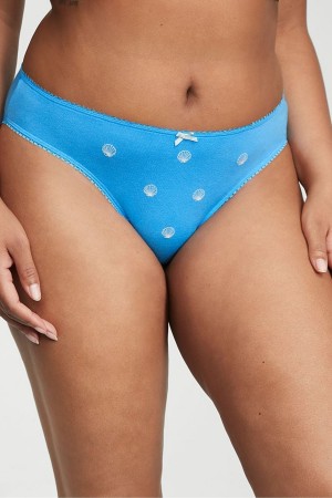 Victoria's Secret Stretch Katoenen Stretch Katoenen Knickers Blauw | 05718-LHGK