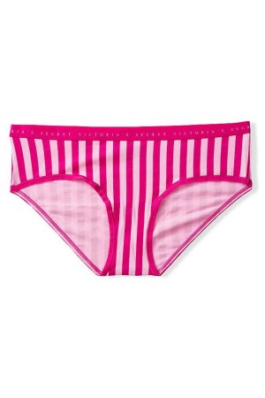 Victoria's Secret Stretch Katoenen Stretch Katoenen Hipster Knickers Berry Blush Casual Stripe | 47052-UEST