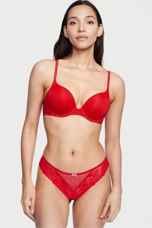 Victoria's Secret The Lacie Kanten String Knickers Rood | 92438-ONBF