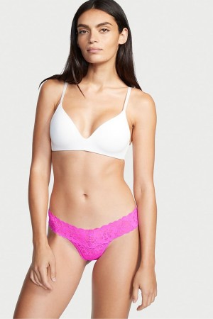 Victoria's Secret The Lacie Kanten String Knickers Zwart | 97583-NACD