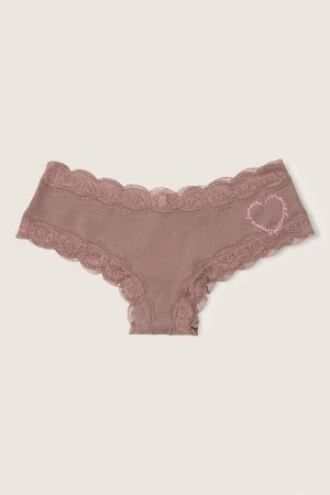 Victoria's Secret The Lacie Kanten Trim Cheeky Knickers Zwart | 54073-EUPQ