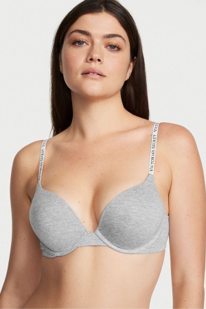 Victoria's Secret The T-Shirt Add 2 Cups T-Shirt Plunge Bra Zwart | 32671-WQHN