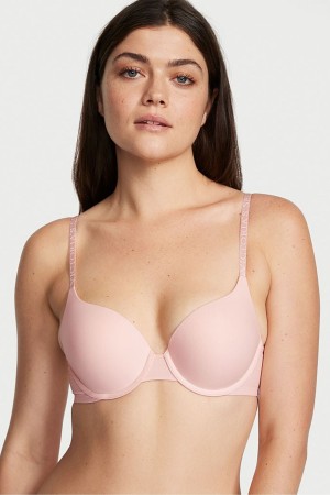 Victoria's Secret The T-Shirt Full Cup Push Up Smooth Bra Roze | 87203-LETD