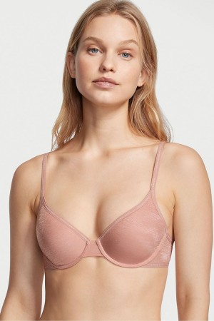 Victoria's Secret The T-Shirt Lightly Gevoerde Logo Riemen Full Cup Bra Roze | 59672-BQOJ