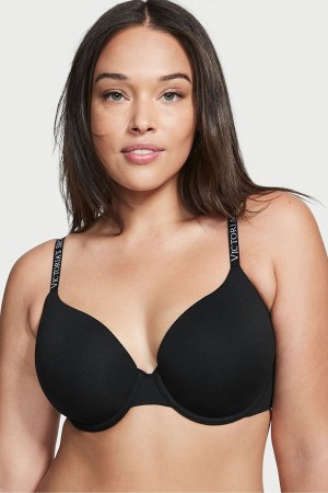 Victoria's Secret The T-Shirt Push Up Logo Riemen Bra Zwart | 91342-VFWR