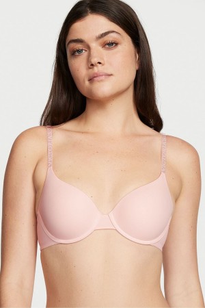 Victoria's Secret The T-Shirt Smooth Lightly Gevoerde T-Shirt Bra Roze | 17235-ZOTA