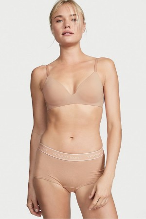 Victoria's Secret The T-Shirt Smooth Lightly Gevoerde Non Wired T-Shirt Bra Praline Nude | 29105-PQRS