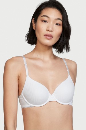 Victoria's Secret The T-Shirt Smooth Lightly Gevoerde T-Shirt Bra Wit | 13940-LMFI