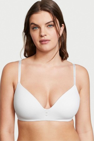 Victoria's Secret The T-Shirt Smooth Lightly Gevoerde Non Wired T-Shirt Bra Wit | 68470-HSPL