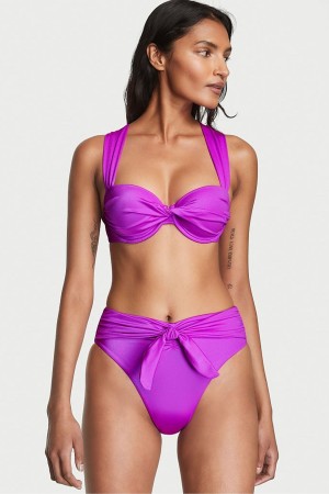 Victoria's Secret Twist Cheeky Bikini Bottom Paars | 15832-PQZD