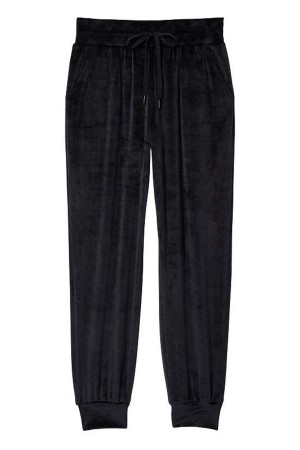 Victoria's Secret Velour Jogger Zwart | 26149-PYDU