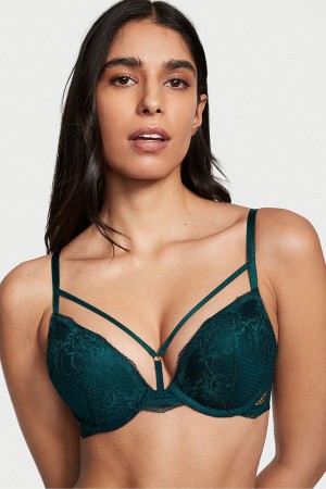 Victoria's Secret Very Sexy Bandjes Fishnet Kanten Bra Zwart Groen | 07518-ZAFK